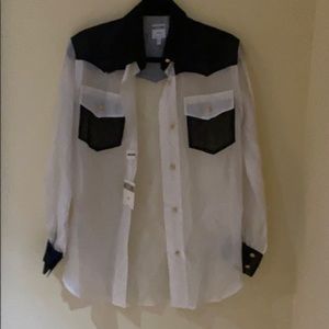 Moschino brand sexy see through blouse